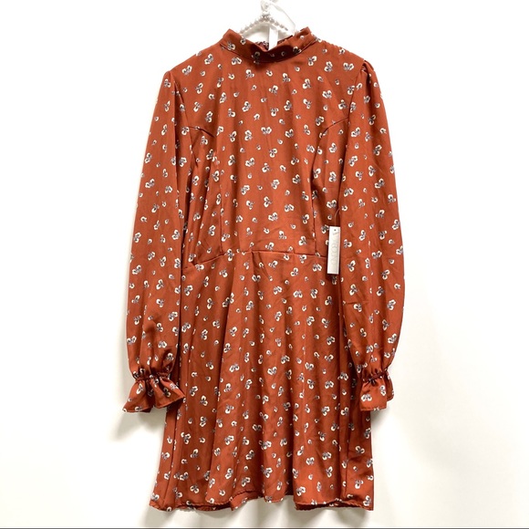 NWT Abound Mock Neck Printed Dress - Picture 2 of 8